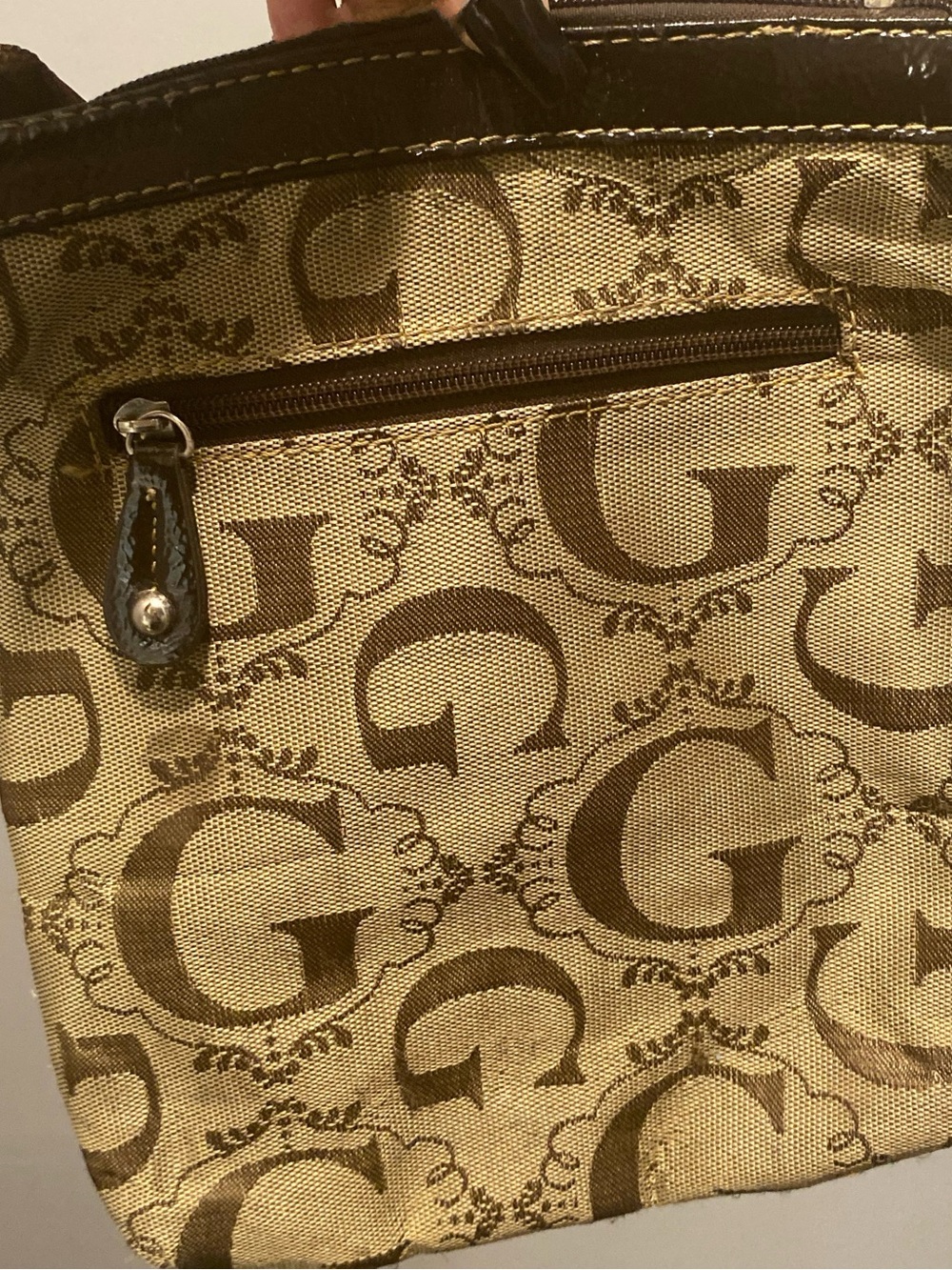 Gold Monogram Tote Bag - Elegant Everyday Shoulder Bag
